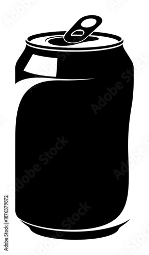 Soda Can Silhouette - Minimalist Vector Illustration