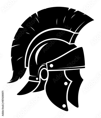 Roman Centurion Helmet - Silhouette Vector