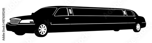 Limousine Silhouette - Minimalist Vector Illustration