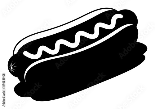 Hot Dog Illustration - Minimalist Vector Design