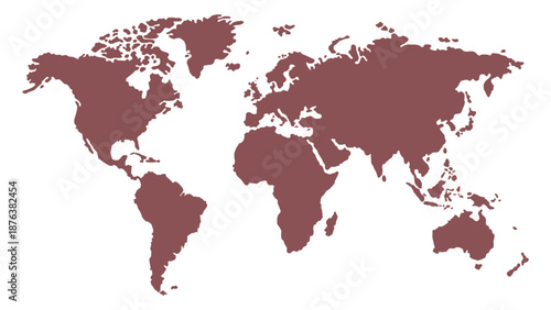 simple world map vector illustration