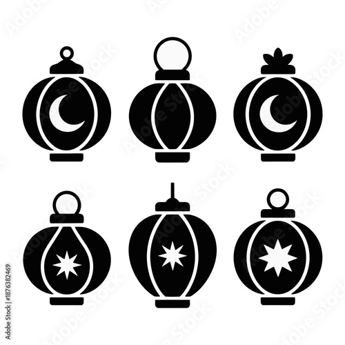 Celestial Lanterns: An array of stylized lanterns, each adorned with symbolic celestial designs, illuminate with timeless elegance and cultural charm.