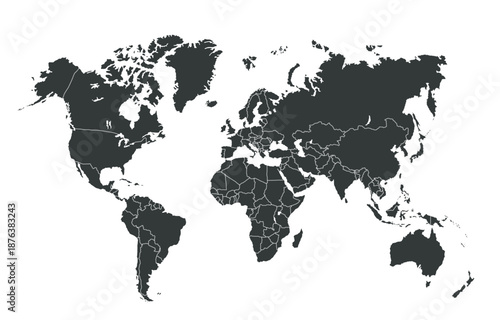 high quality world map vector illustration