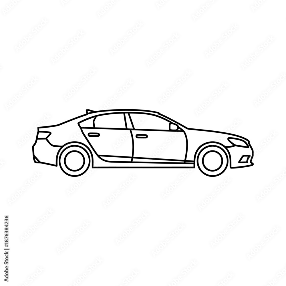 Naklejka premium Sports Car Icon Set – Vehicle, Automotive and High-Performance Transport Symbols