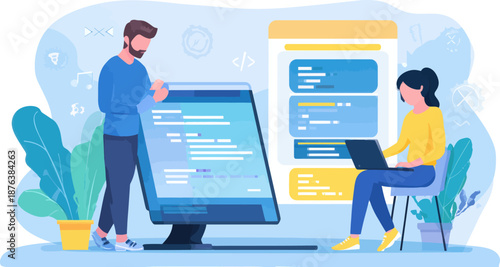 Financial Freedom Technology Illustration