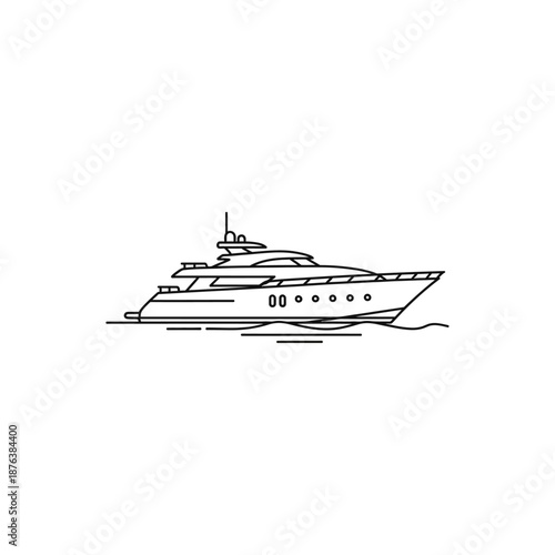 Cruise Ship Icon Set – Ocean Travel, Passenger Vessel and Maritime Symbols