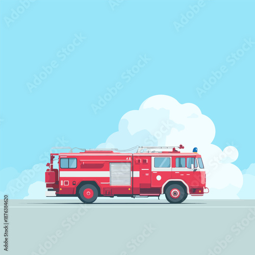 Fire Truck Illustration for Emergency Response
