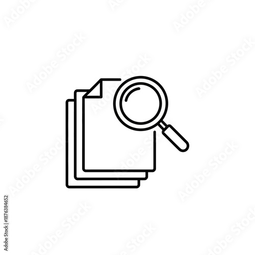 Hand Holding Magnifying Glass Over Documents for Inspection and Analysis