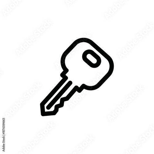 Key Icon Illustration for Security Locks and Digital Access Concepts