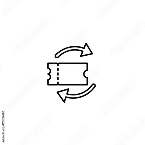 Isometric Ticket Exchange Icon for Digital Business and Transactions