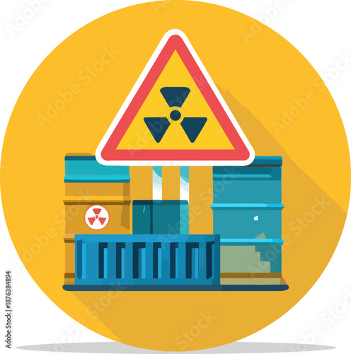 Hazardous Landfill Site Fenced Icon