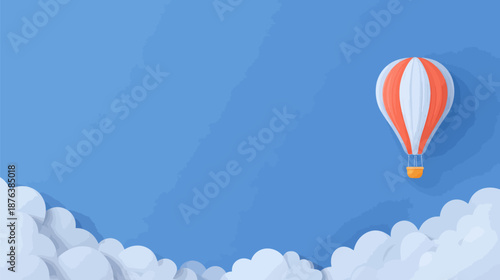 Hot Air Balloon Illustration of Financial Freedom and Adventure