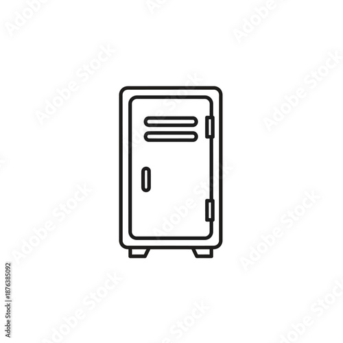 Minimalist Digital Safe Locker Illustration for Security and Storage Concepts