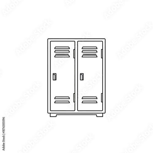 Minimalist Black Metal Locker Doors for Storage and Organization