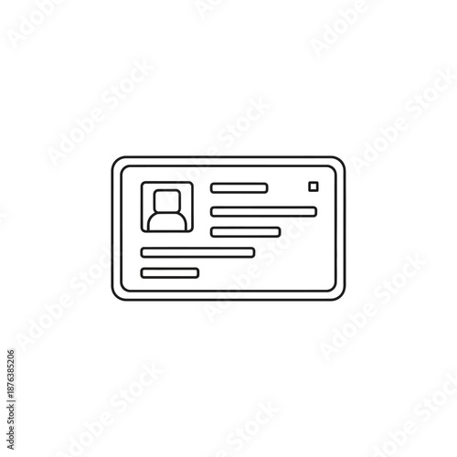 Minimalist Digital ID Card Illustration for Identity Verification