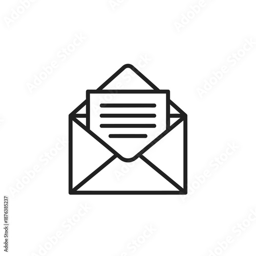 Minimalist Envelope Icon Representing Communication and Messaging Concept