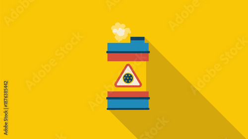 Industrial Solvent Container Icon Isolated
