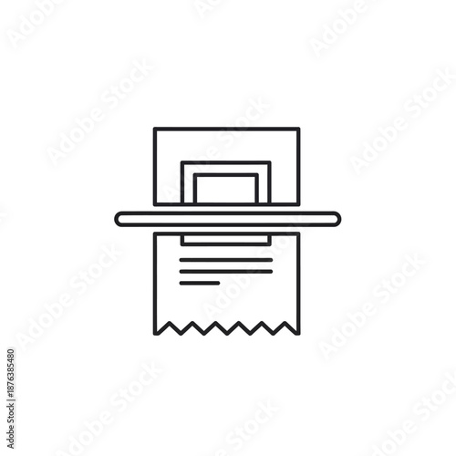 Minimalist Illustration of a Voting Ballot Box with a Ballot Paper Entry