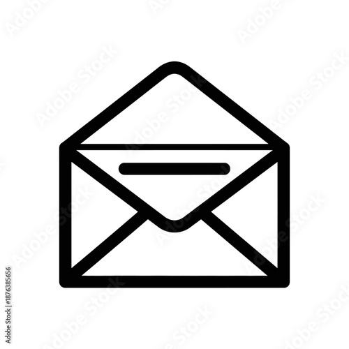 Minimalist Line Art Envelope Icon Representing Email and Communication