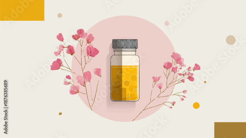 Medical Vial Illustration Pharmaceutical Drug