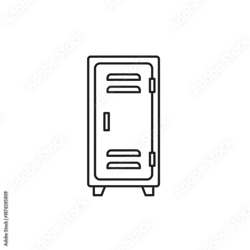 Minimalist Line Art Refrigerator Illustration for Kitchen Design or Appliance Concept