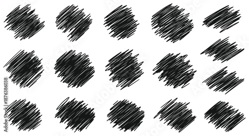 a collection of dark gray brush stroke circles in various orientations silhouette high quality professional detailed