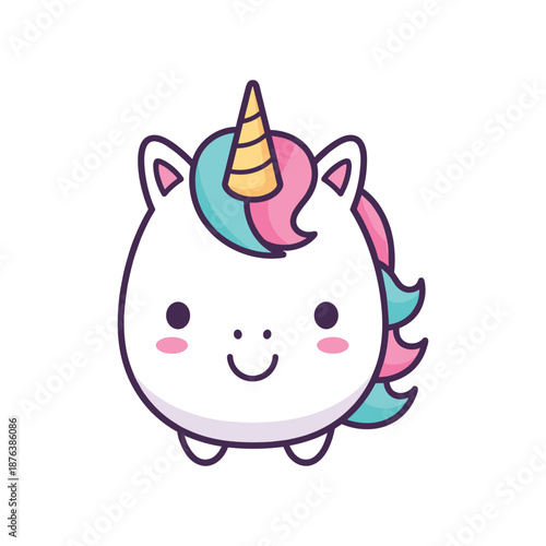 Adorable Cartoon Unicorn Illustration