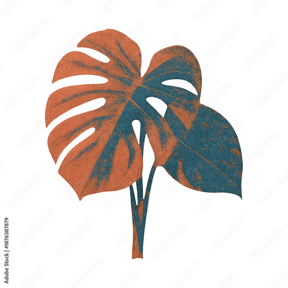 Fototapeta premium PNG Abstract monstera leaf illustration