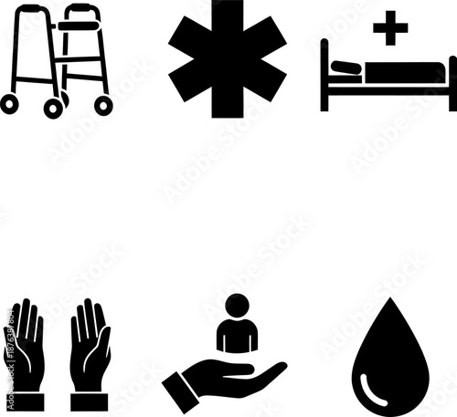 Medical and care symbols Vector