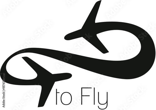 Symbol of Travel LogoLove to Fly, Isolated Vector Design