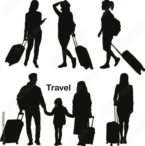 vector silhouettes of people