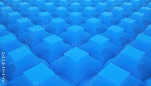 Minimal Abstract 3D Background Featuring Blue Cubic Elements