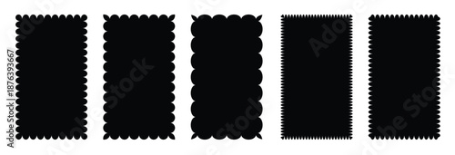 wavy edge rectangular frame collection jagged rectangle