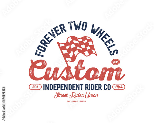 Motorcycle racing badges club emblems tshirt design Retro Racing Typography Graphics