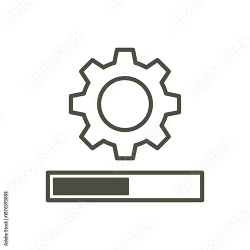 System update icon filled flat sign concept for web design isolated on transparent background