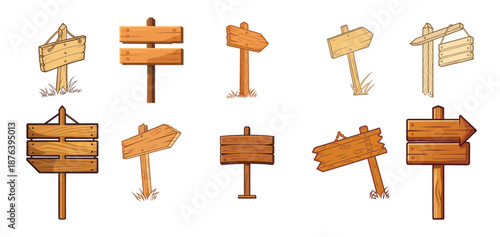 wooden sign vectors illustration wooden sign board blank