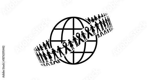 Global Unity People Standing Together.