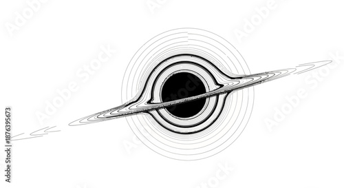 Black Hole with Accretion Disk and Jets.