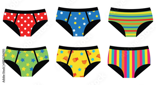 a collection of colorful women s underwear with various patterns silhouette high quality professional detailed modern elegant