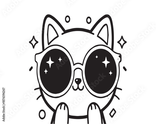 Cool cats wearing trendy sunglasses and streetwear