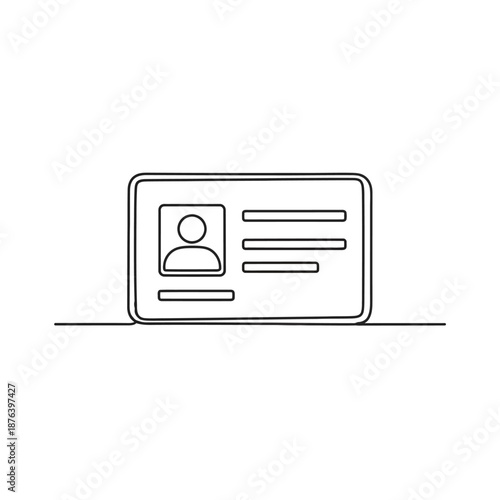 Modern Identification Card with Personal Information and Profile Photo