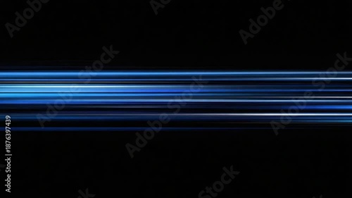 Horizontal blue light streaks on dark background
Digital speed and data flow concept
Modern tech visual – 4K HD Video