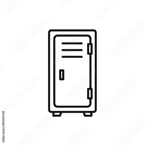 Modern Refrigerator Icon for Kitchen Appliances and Home Storage