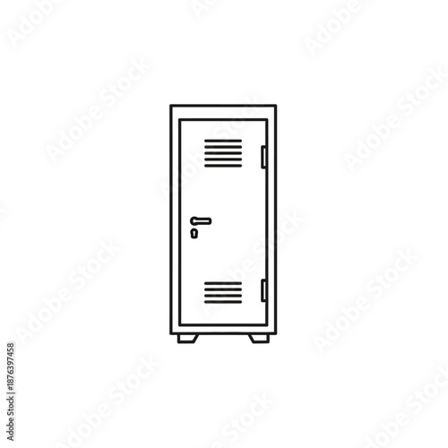 Modern Industrial Locker Door for Gym, School, or Office Storage Solutions