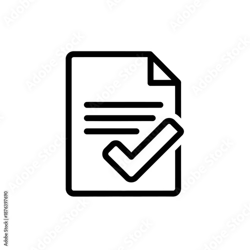 Official Document Verification Checkmark for Confidential Records