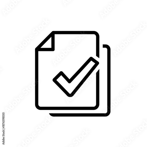 Professional Certification Document with Checkmark Icon for Verification and Approval