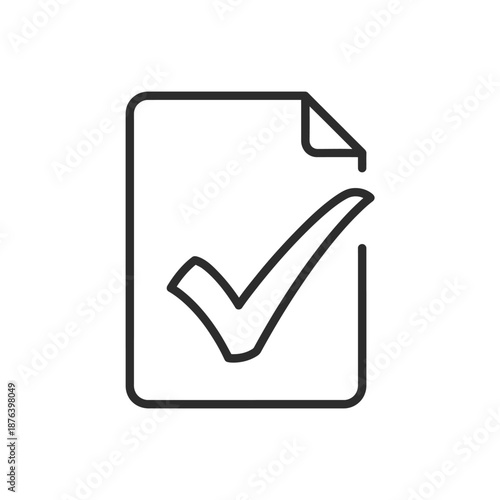 Professional Checklist Document Icon for Quality Approval and Verification