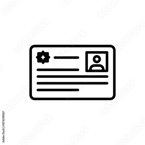 Professional Identification Card with Personal Data and Security Features for Official Documentation