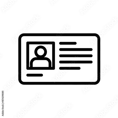 Professional Identification Card with Personal Photo and Data for Official Documentation