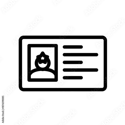 Professional Identification Card with Personal Photo and Data for Secure Verification